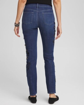 So Slimming® Girlfriend Embroidered Ankle Jeans | Chico's
